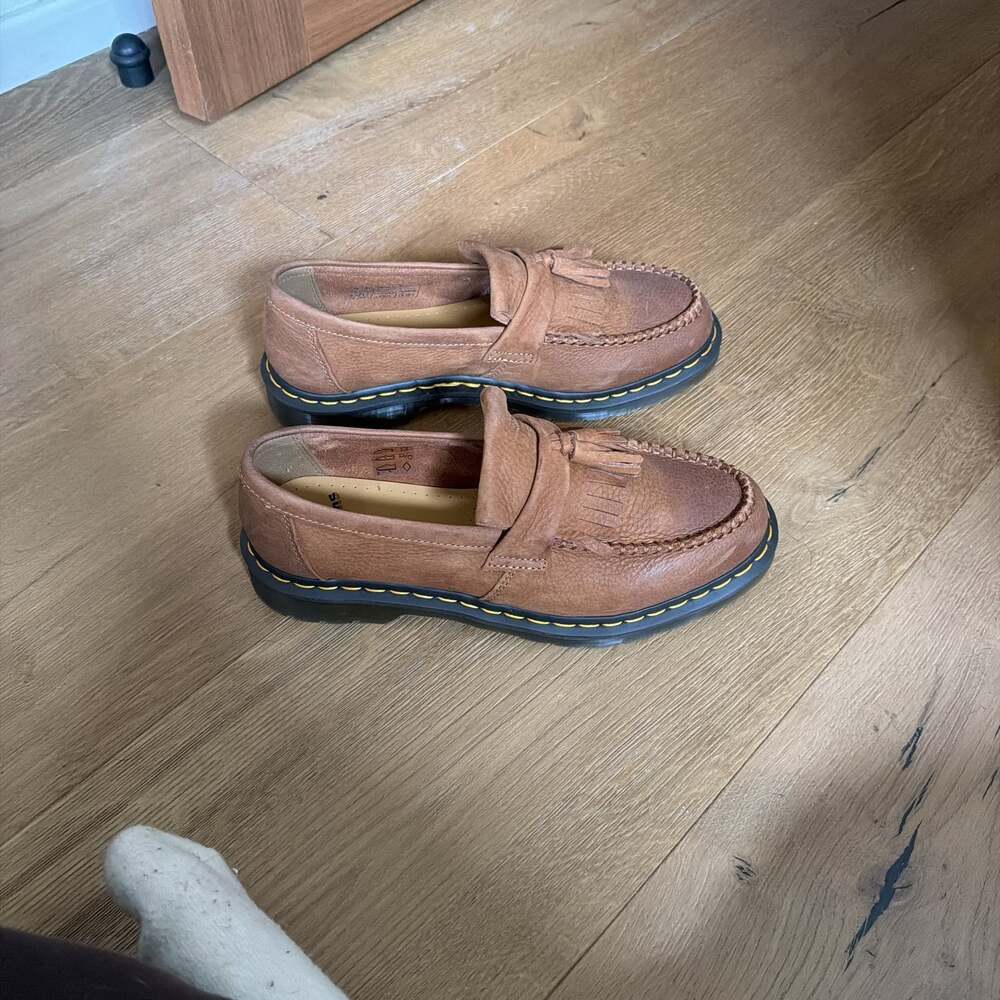 Dr. Martens Adrian Tassel Loafers Nubuck Brown-Size 10 mens